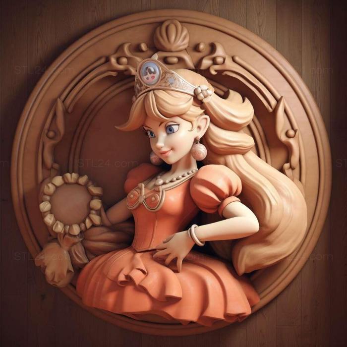 Characters (st princess peach 4, HERO_3176) 3D models for cnc